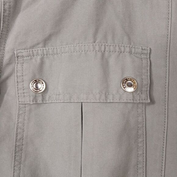 Kenzie Jeans Olive‎ Green Denim Snap Up Utility Jacket Size XL Style ENG02287X - Picture 3 of 13